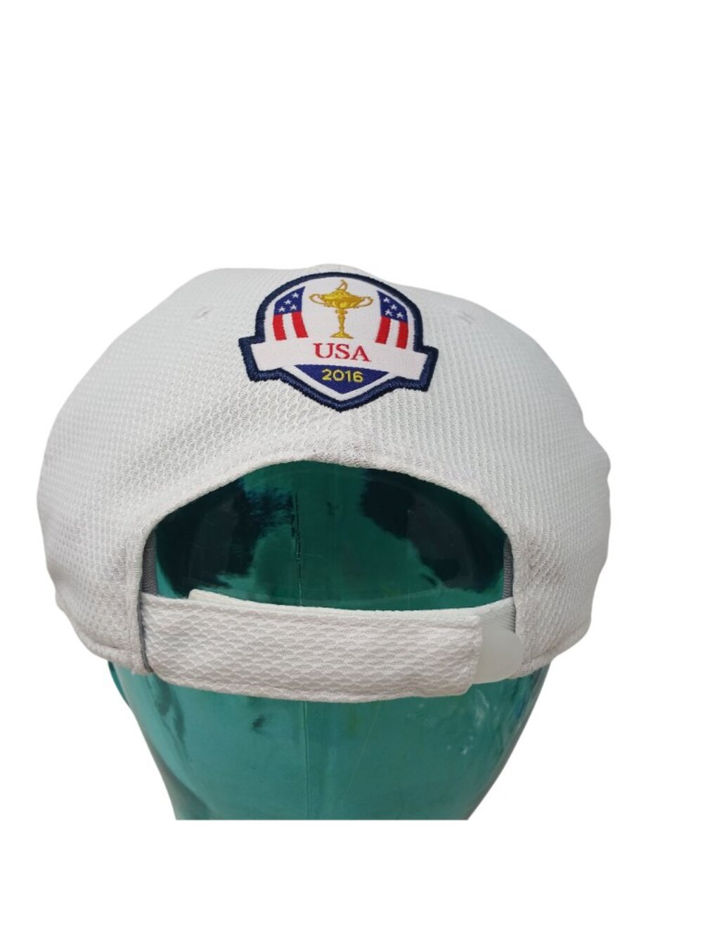 New Era Golf USA 2016 Ryder Cup Adjustable White Hat Embroidered Patches #D5 - Picture 2 of 13